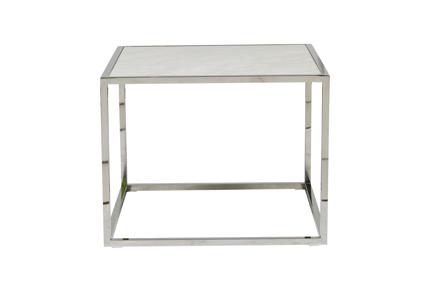 Elle Cube Marble Side Table